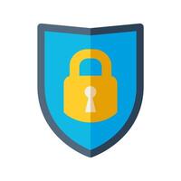 shield padlock icon vector