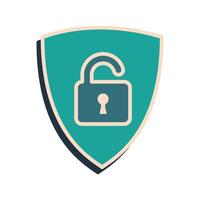 shield padlock icon vector