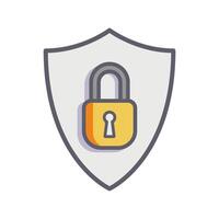 shield padlock icon vector