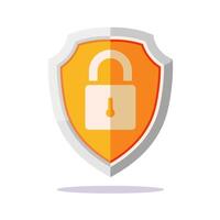 shield padlock icon vector