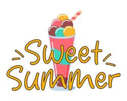 tasty ice creams. Sweet summer. illustration vector