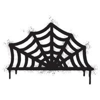 Spray Painted Graffiti spiderweb icon Sprayed isolated with a white background. vector