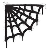 Spray Painted Graffiti spiderweb icon Sprayed isolated with a white background. vector