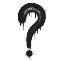 Spray Painted Graffiti Question Icon Sprayed isolated with a white background. vector