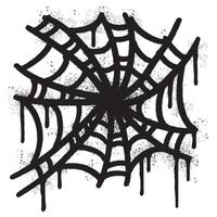 Spray Painted Graffiti spiderweb icon Sprayed isolated with a white background. vector