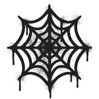 Spray Painted Graffiti spiderweb icon Sprayed isolated with a white background. vector