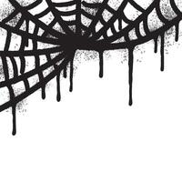 Spray Painted Graffiti spiderweb icon Sprayed isolated with a white background. vector
