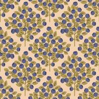 Bilberry Brunch Seamless Pattern vector