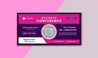 Business Conference Corporate online meeting creative social media Design post template icon vector