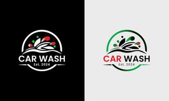 Car wash icon, water drop car sample Symbol, logo design illustration concept idea vector