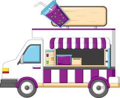 drink truck delivery fast food urban business icon vector