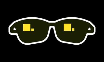 Sunglasess summer sticker, design element. illustation vector