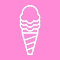 ice cream cone icon in line style. illustration vector