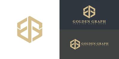 Abstract initial hexagon letter G or GG logo in luxury gold color isolated on multiple background colors. The logo is suitable for business and consulting company logo design inspiration templates. vector