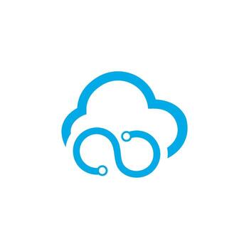 cloud template logo vector