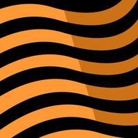 a black and orange striped pattern on an orange background vector