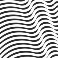 black and white striped background with wavy lines vector