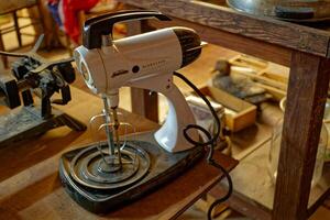 Clarkrange, Tennessee USA - March 25, 2023 Vintage Sunbeam mixmaster sitting on a table photo