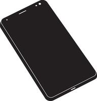 mobile phone with blank screen white background vector