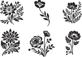 flower set illustration vector