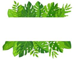 features a vibrant green leaves frame surrounding a blank white rectangular space perfect for mockups or copy space. lush foliage adds a touch of nature and freshness to any design vector