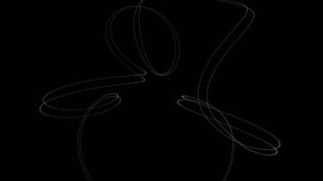 a continuous line drawing of a person on a black background video