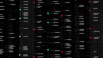 texto con líneas y puntos en negro antecedentes en magenta fuente video