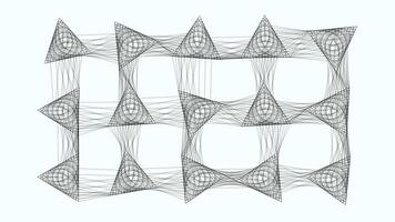 erkunden das faszinierend Welt von dynamisch geometrisch Muster mit rotierend Linien und Formen video