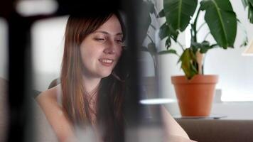 Modern Young Woman Using Mobile Smart Phone Device video