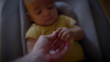 Playful Infant Baby Child Playing Inside at Home video