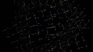 Abstract Motion Graphic Animation of Illumniated Lines and Dots Background video