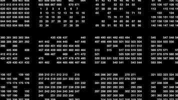 dados código números rede em formação animação fundo video