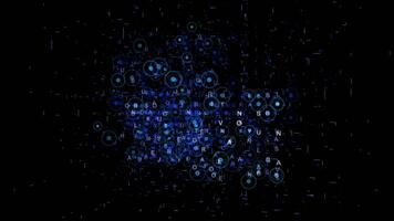 Abstract Motion Graphic Animation of Illumniated Lines and Dots Background video