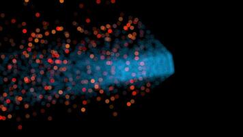 Abstract Motion Graphic Animation of Illumniated Lines and Dots Background video