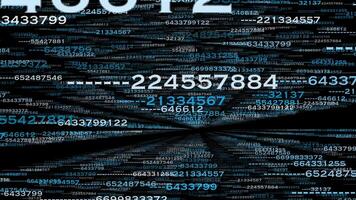 Data Code Numbers Network Information Animation Background video