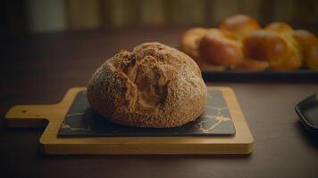 padaria conceito do caseiro pães pão pastelaria Comida fundo video