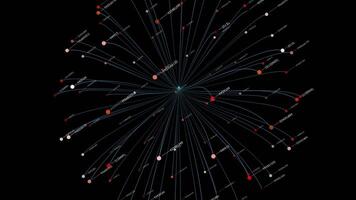 Illuminated Glowing Graphic Element Shape Particles Background video
