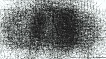 gris monochrome graphique de complexe cercles et motifs sur une blanc Contexte video