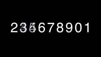 creëren een geanimeerd getallen volgorde Aan een zwart achtergrond voor een digitaal countdown video
