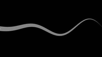 abstrakt Weiß Welle auf schwarz Hintergrund mit microstockplus Logo, im ein modern Stil video
