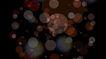 Colorful and ethereal background of abstract floating circles with a bokeh effect video