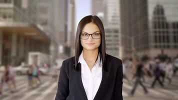 Happiness Lifestyle Portrait Of Young Woman Enjoying City Life video