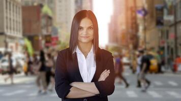 Happiness Lifestyle Portrait Of Young Woman Enjoying City Life video