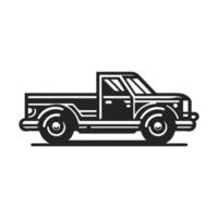 Pickup Car concept. Pickup silhouette isolated on white background vector