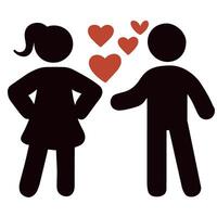 Cute couple full of love illustration vector