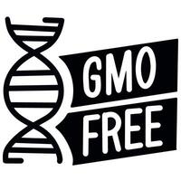 GMO free design banner icon vector