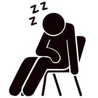 Sleepy man icon illustration vector