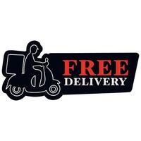 Icon Free delivery sticker vector