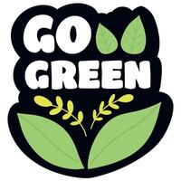 Go green icon banner illustration vector
