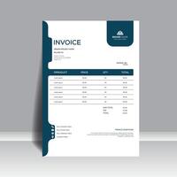 Creative stylish minimalist corporate business invoice design professional template vector